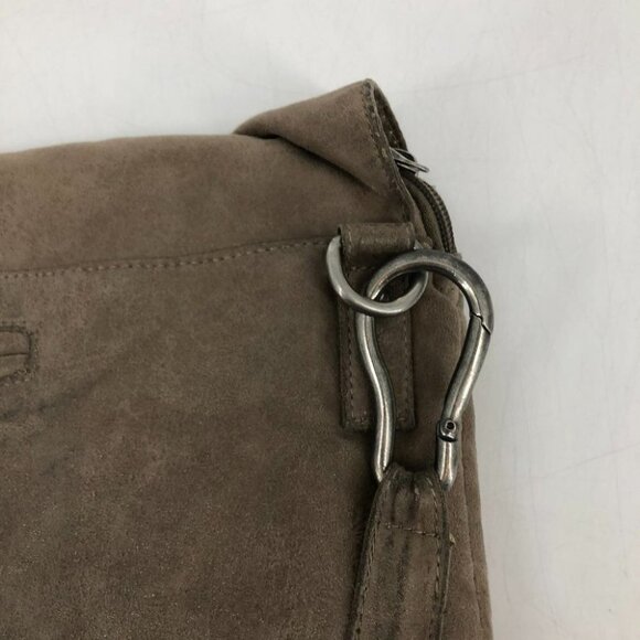 Matt & Nat taupe fabric envelope shoulder bag zipper detail  recycled materials - Picture 5 of 15